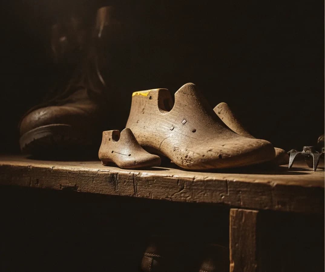 Leisten für die Schuh-Anpassung.
